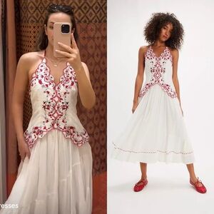 FREE PEOPLE NWT Valenciana White Midi Dress